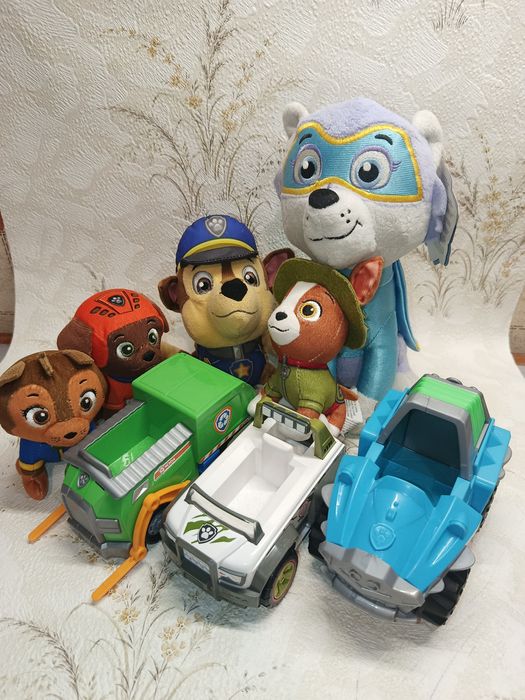 Мягкая игрушка машинка Щенячий Патруль Paw Patrol Эверест Чейз Трекер