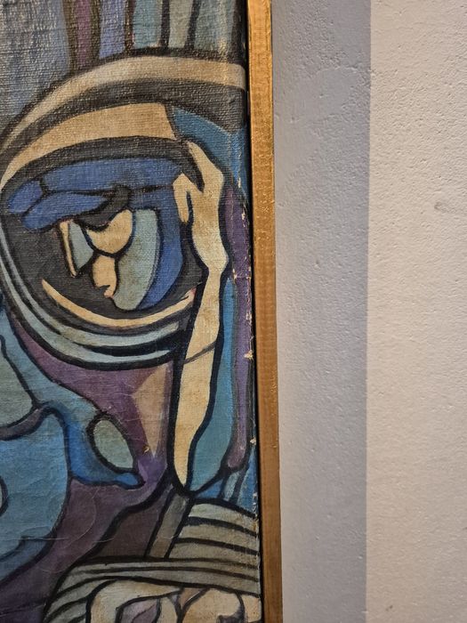 Piękny obraz kopia witrażu Wyspiańskiego  260x90cm
