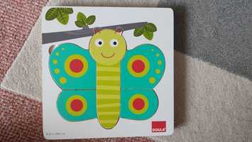 Goula Puzzle Wielowarstwowe "Motyl" Ekologiczne.