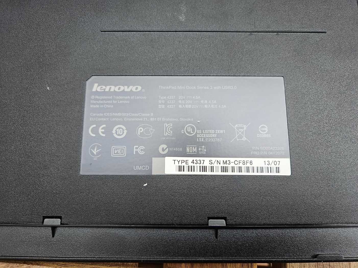 Stacja dokująca Lenovo Thinkpad MINI Dock 4337 Series 3 USB 3.0