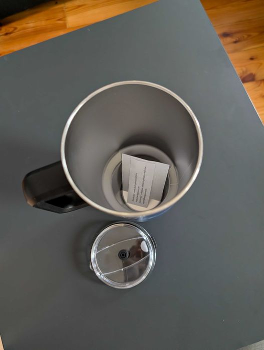 Kubek termiczny stał nierdzewna ze słomką