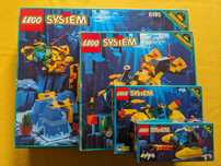 Zestaw LEGO Aquazone: Aquanauts: 6195, 6175, 6145, 6125 pudełka instr