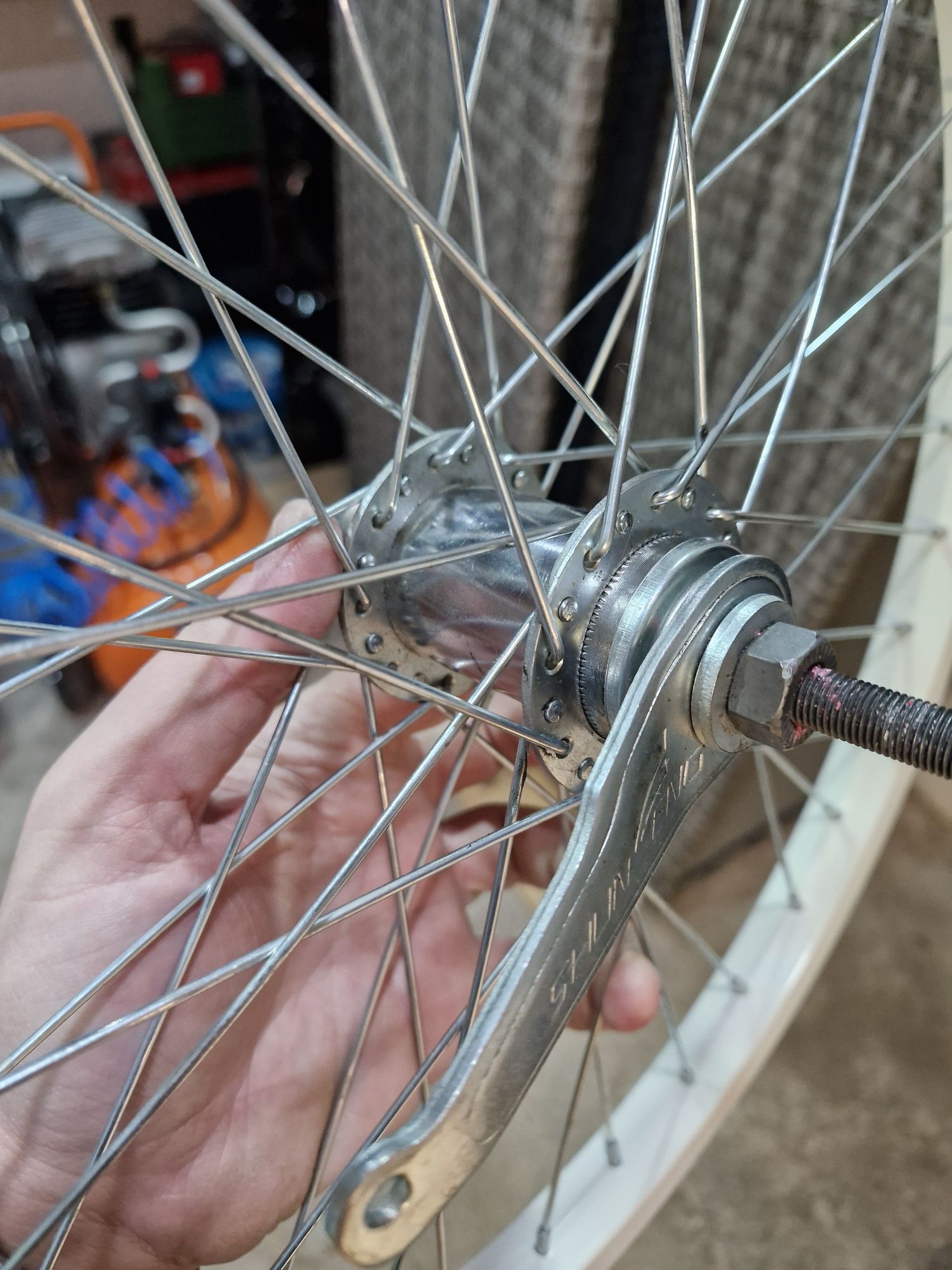 Nowe koło tył - biała obręcz, Torpedo >wigry, Fleming, tandem