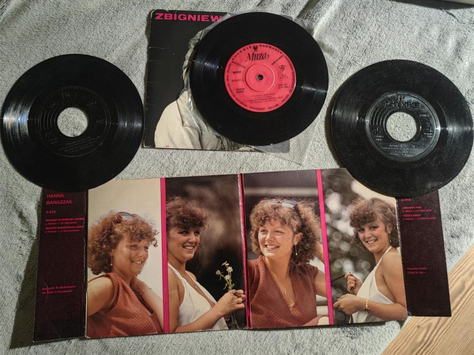 3 single 7" PRL Polskie Nagrania Tonpress Wodecki Hanna Banaszak