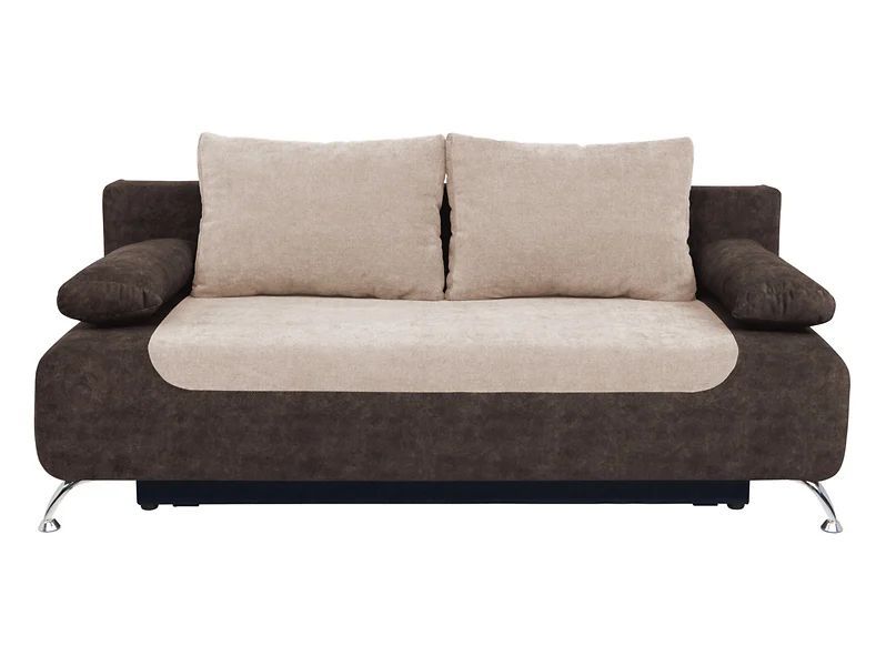 Sofa trzyosobowa Daria III rozkładana z pojemnikiem brązowa BRW