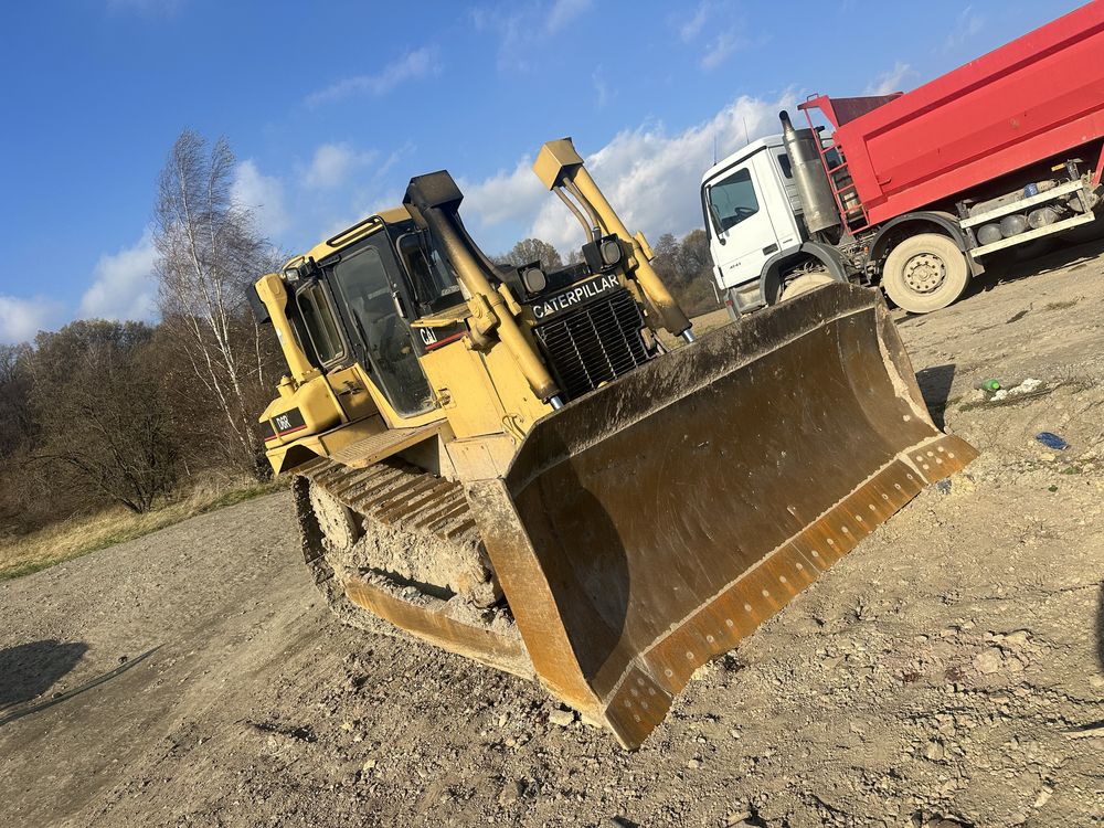 Usłygi spycharką, cat d6r, 25 ton spych/niwelacja teremu/równanie