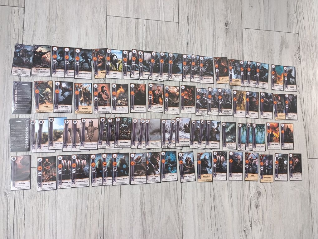 Karty do gry w gwinta SKELLIGE I TOUSAAINT wiedźmin gwint