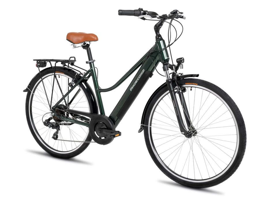 Rower elektryczny PROECO TRK 1.0 Low Frame Integrated zielony