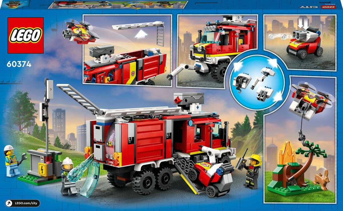 LEGO CITY 60374 TERENOWY POJAZD straży pożarnej klocki