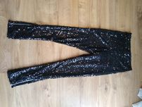 Leginsy 34 36 S XS cekiny przebranie