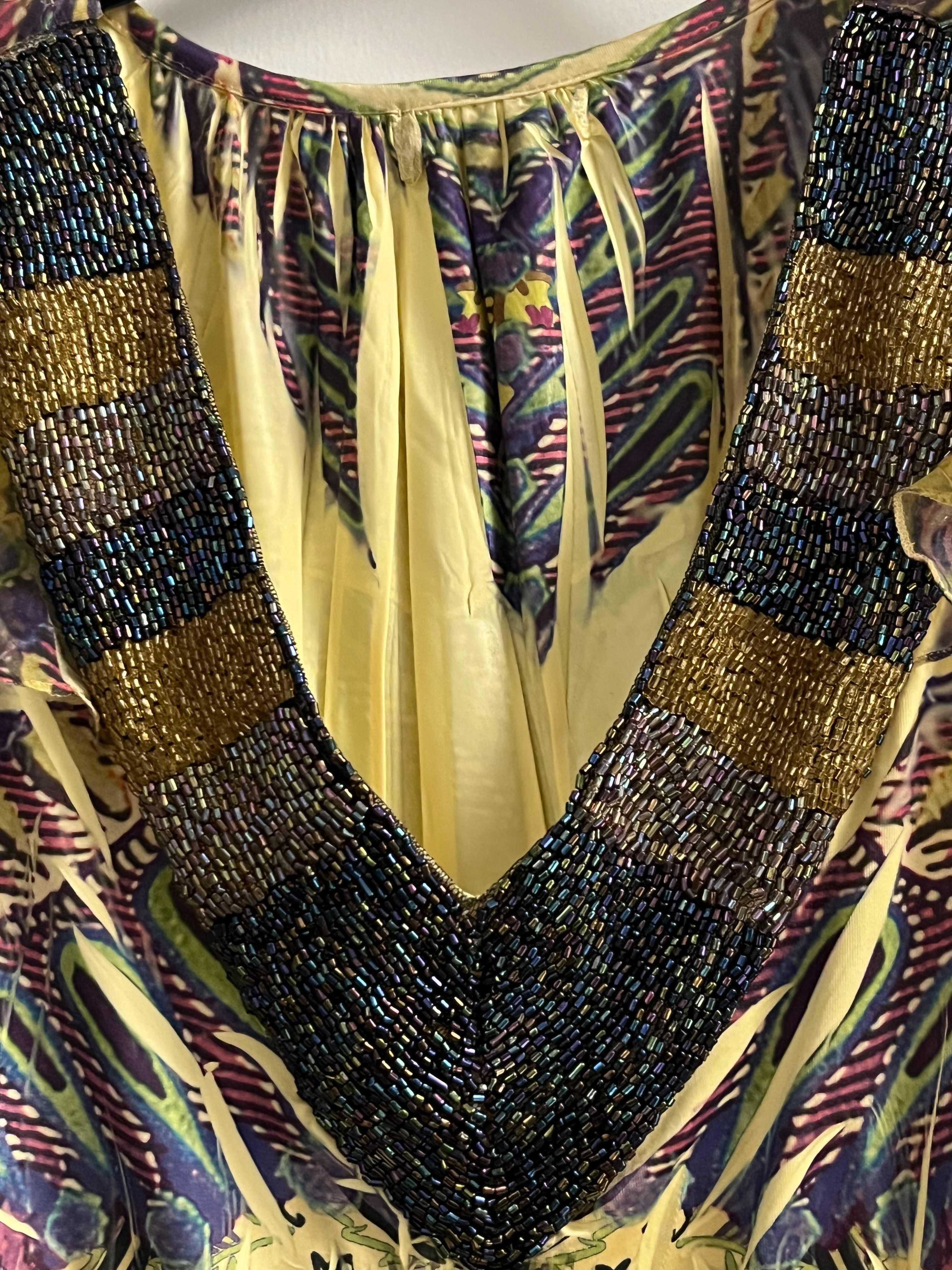 Sukienka tunikowa boho żółta, też dobra na ciążę,  TkMaxx, L