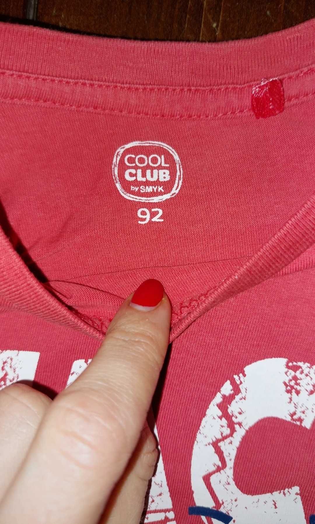 Cool Club, T-shirt chłopięcy, czerowny (blada cegła), rozmiar 92