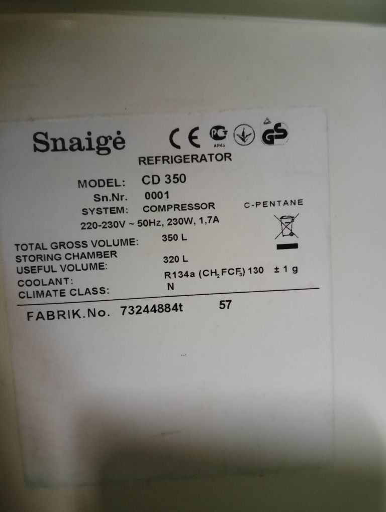 Witryna chłodnicza Snaige CD 350