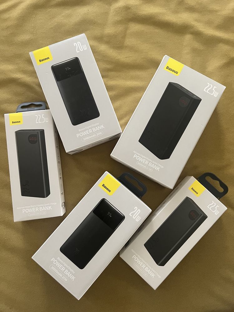 Baseus Bipow Power Bank 20W 30000 mAh Quick Charge Black