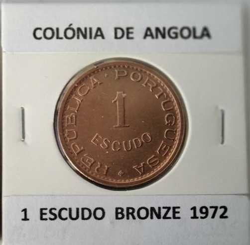 3 Moedas Portuguesas de 1 Escudo da Ex colónia Ultramarina de Angola