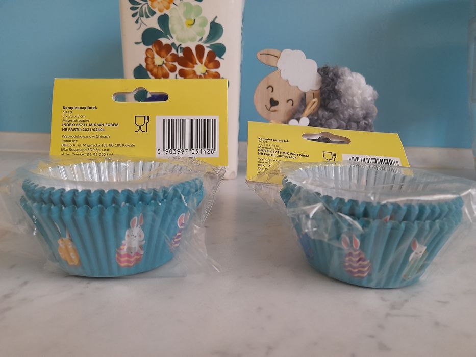 Papilotki na babeczki wielkanocne 100 sztuk