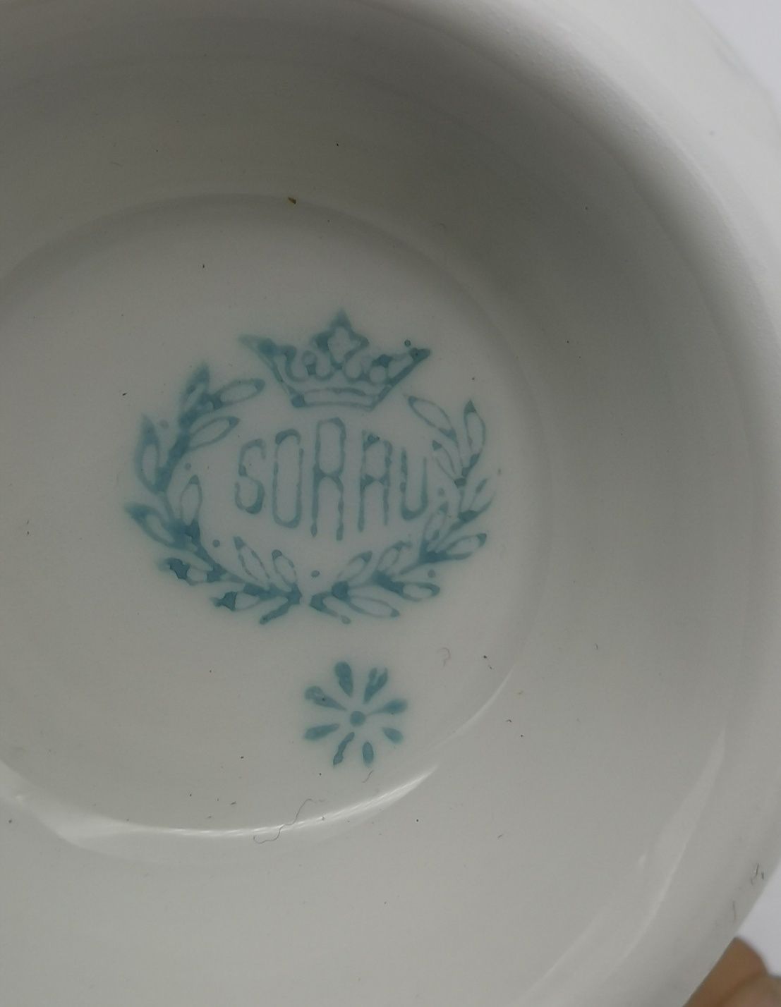 Porcelana SORAU Dekor Kobaltowe Kwiaty, Ptaki Złocona