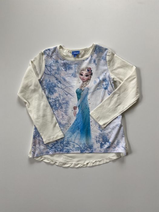 Jasna bluzka długi rękaw Elsa Frozen Kraina Lodu nowa Disney OVS