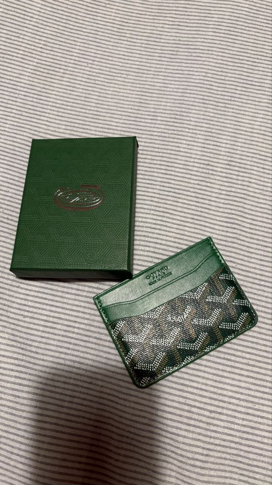 Carteira Goyard Verde Nova na caixa