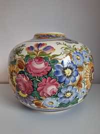 Wielki wazon fajans lata 90 Janpol Koło ręcznie malowany