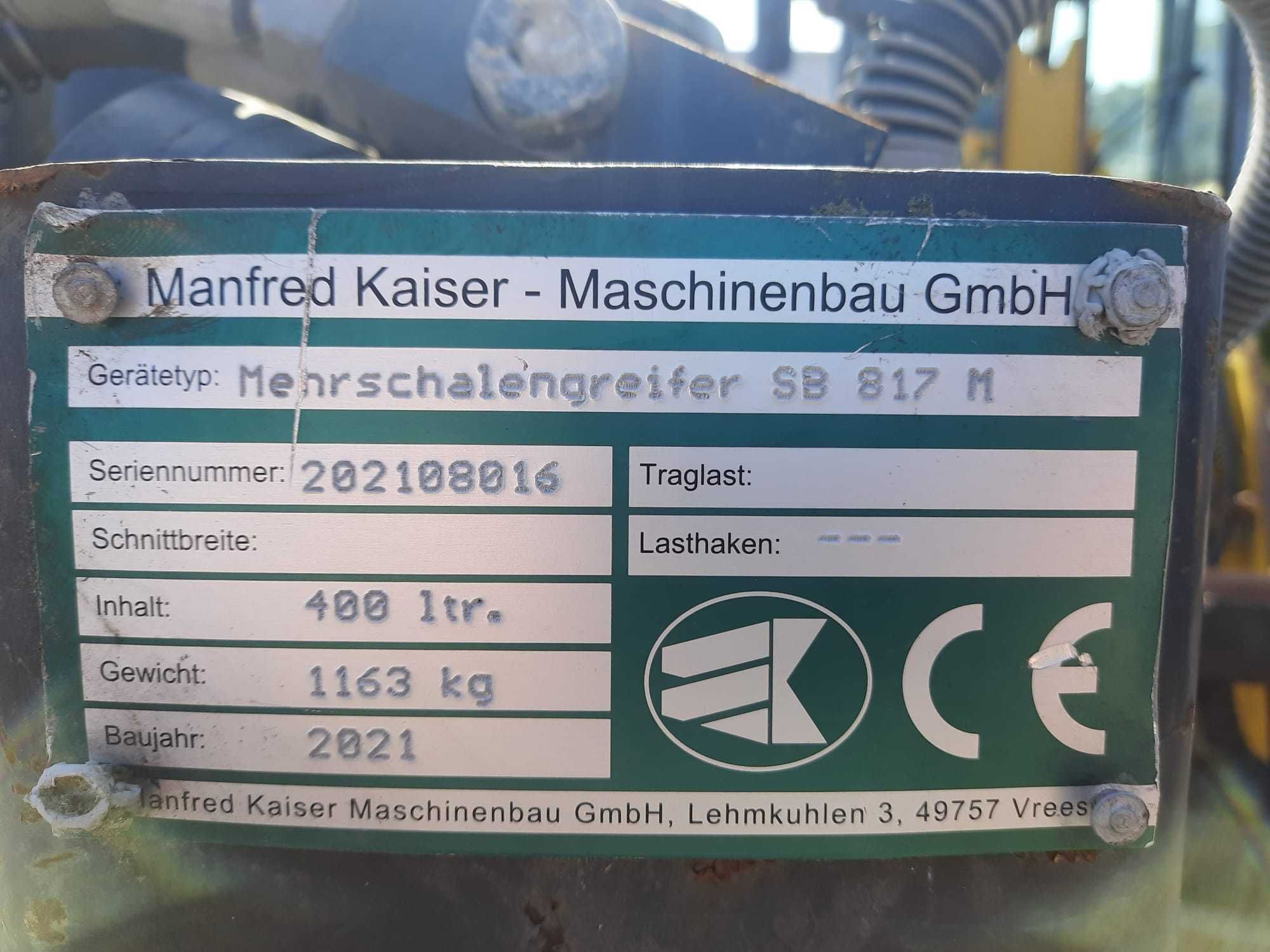 KAISER FMT 3 chwytak do złomu FUCHS 320 331 Sennebogen 820 817