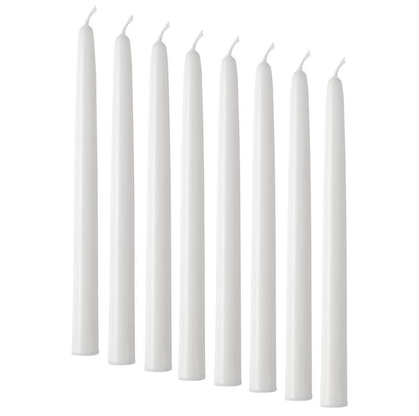 Набір свічок (білі) 8шт, ікея
