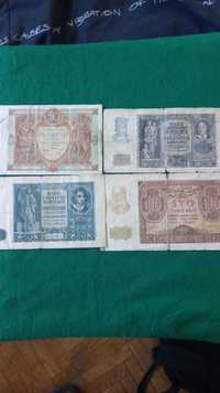 Banknoty polskie 4 sztuki z 1929, 1940-41 r, cena za wszystkie.