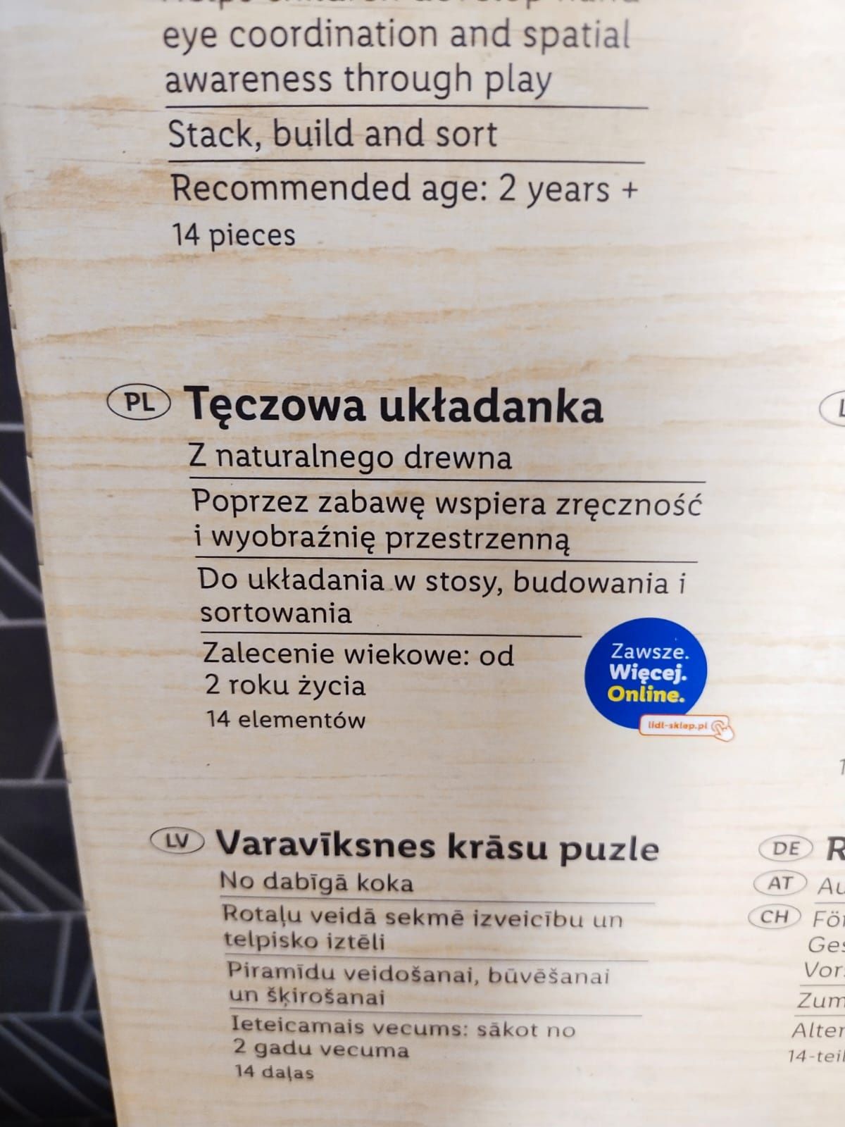 Tęczowa układanka Play Tive Montessori