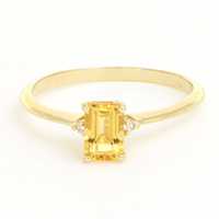 Anel - 18 kt. Diamante em ouro amarelo