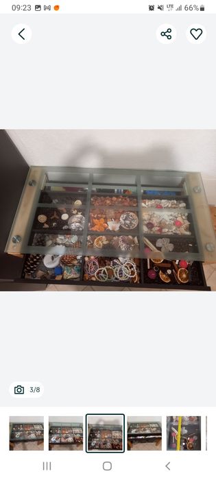 Ława stół szkło szuflady