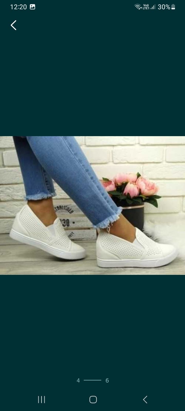 Białe wsuwki slip on r 39