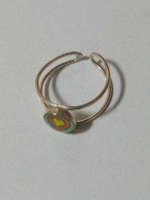 Pierścionek dla dzieci Srebrny pierścionek serce Srebro 925 r. uniwer