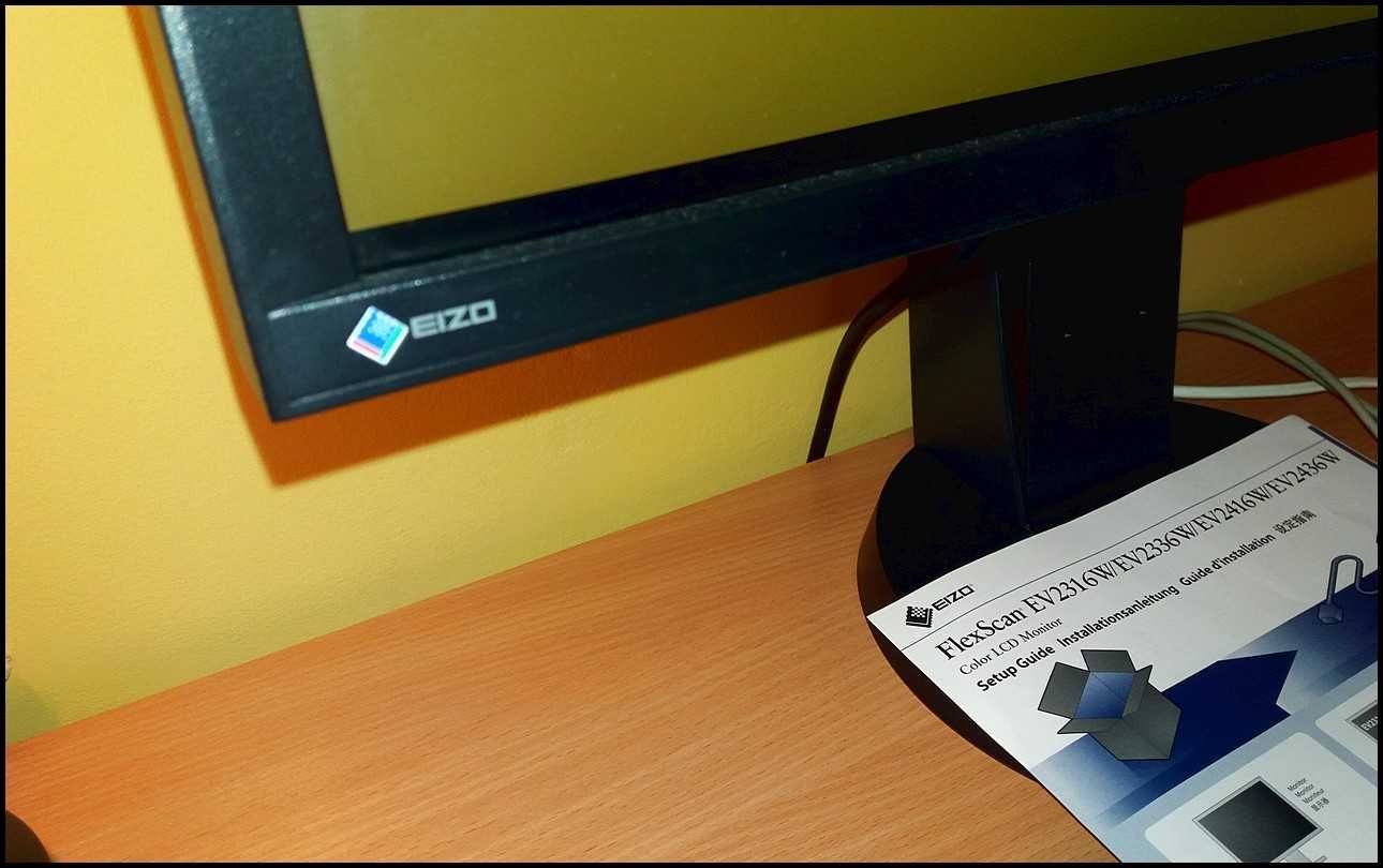 Monitor EiZO + Uchwyt Stojak Pivot 180° VESA 100x100 EcoView LED IPS