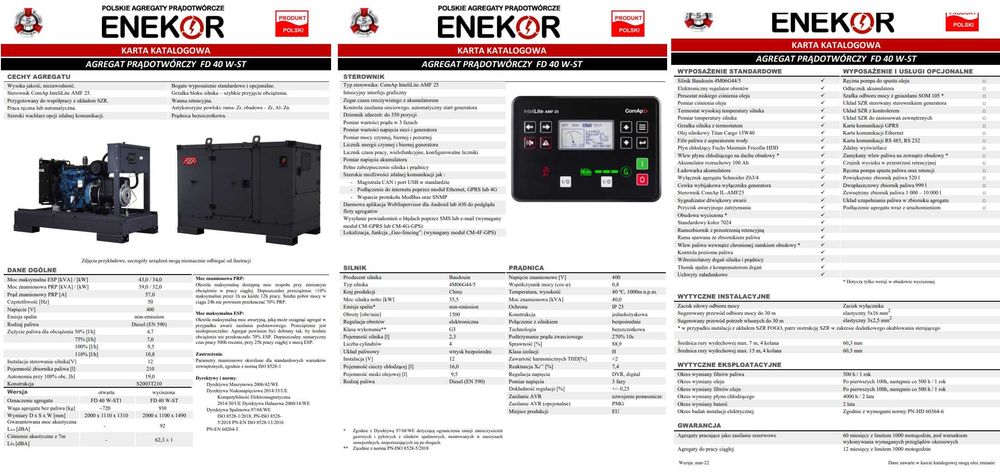 Agregat prądotwórczy FD 40 W-ST