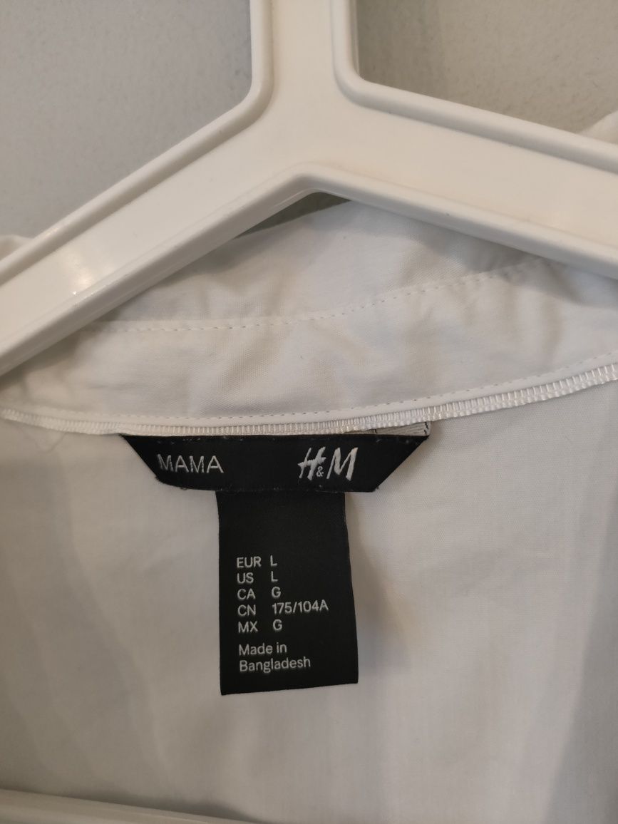 Elegancka biała koszula ciążowa h&m mama l