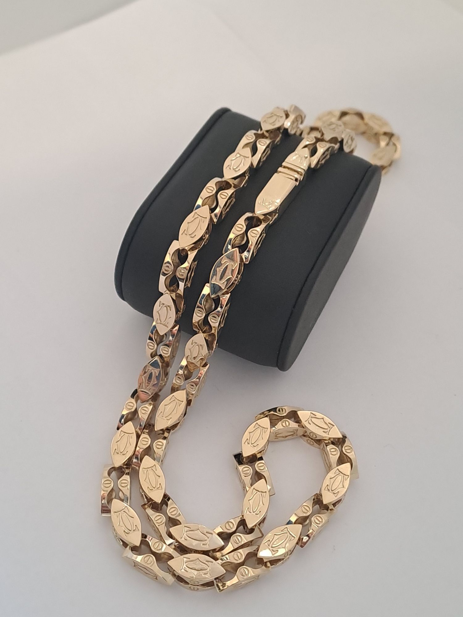 Złoty łańcuszek splot CARTIER 585