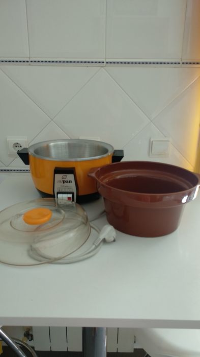 Panela elétrica de cozedura lenta design retro