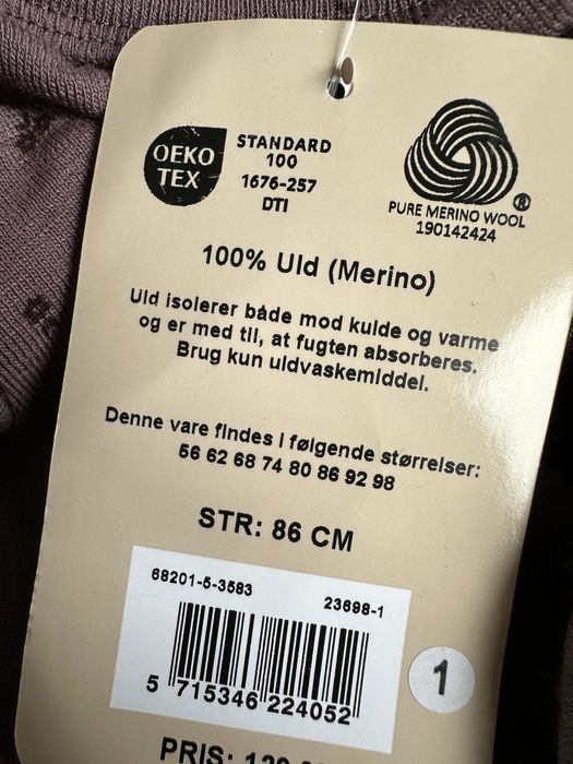 Body wełniane merino bielizna termoaktywna w kwiatki 86 92cm 808