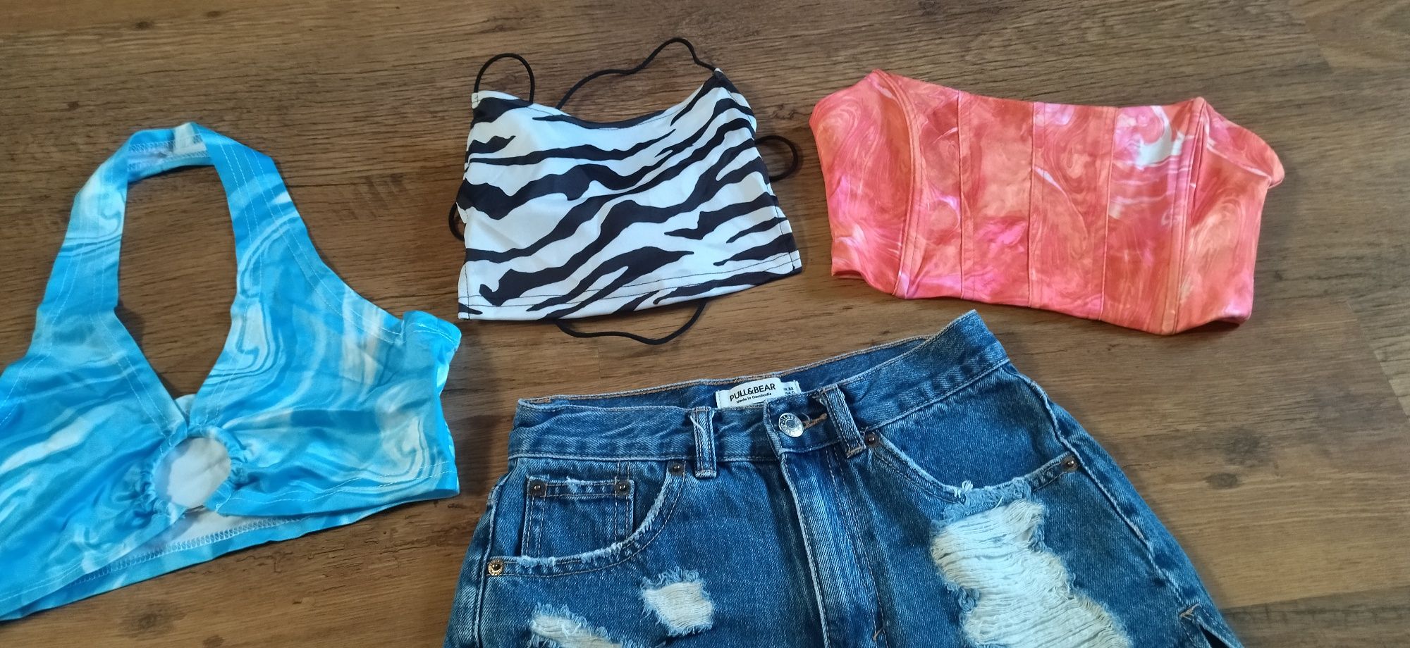 Spodenki. szorty jeansowe PULL&BEAR Mom fit denim shorts