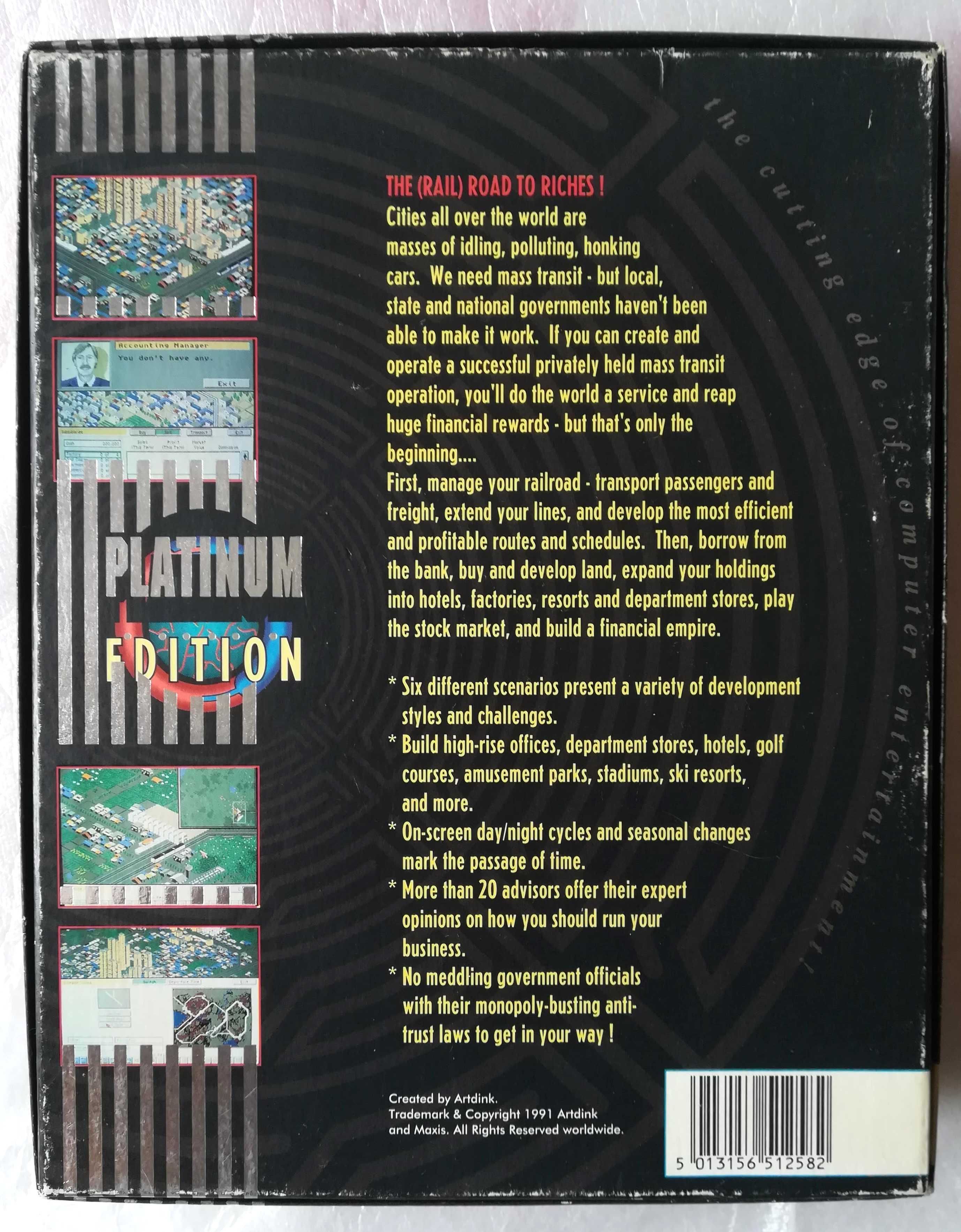 A-Train zabytkowa gra na komputer Amiga big box