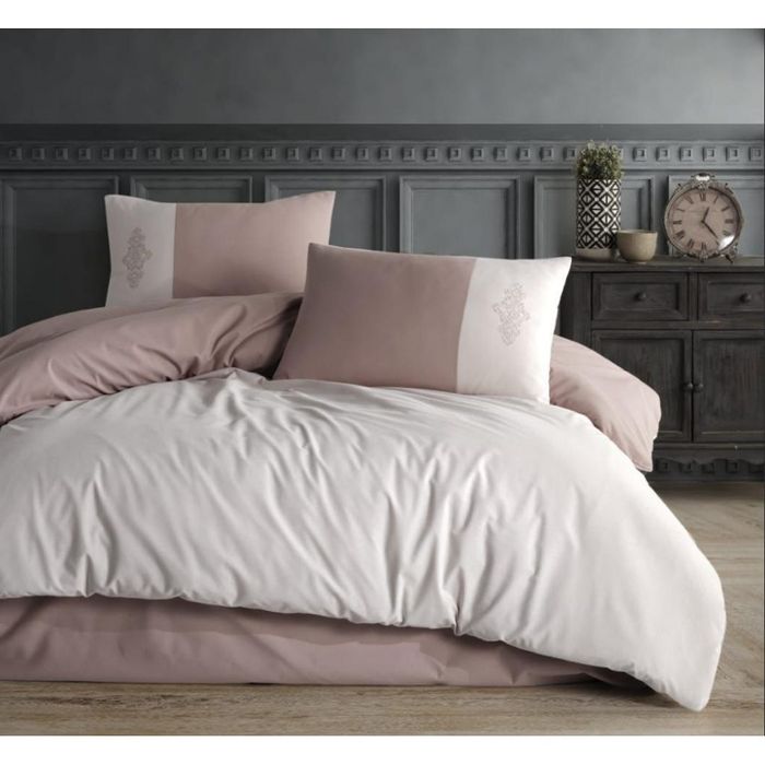 Постельное белье Carabella ранфорс с вышивкой евро