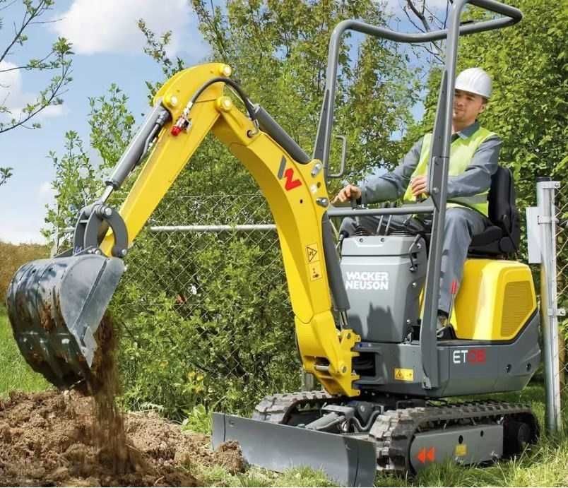 Wynajem minikoparki 0,8 t. Wacker Neuson