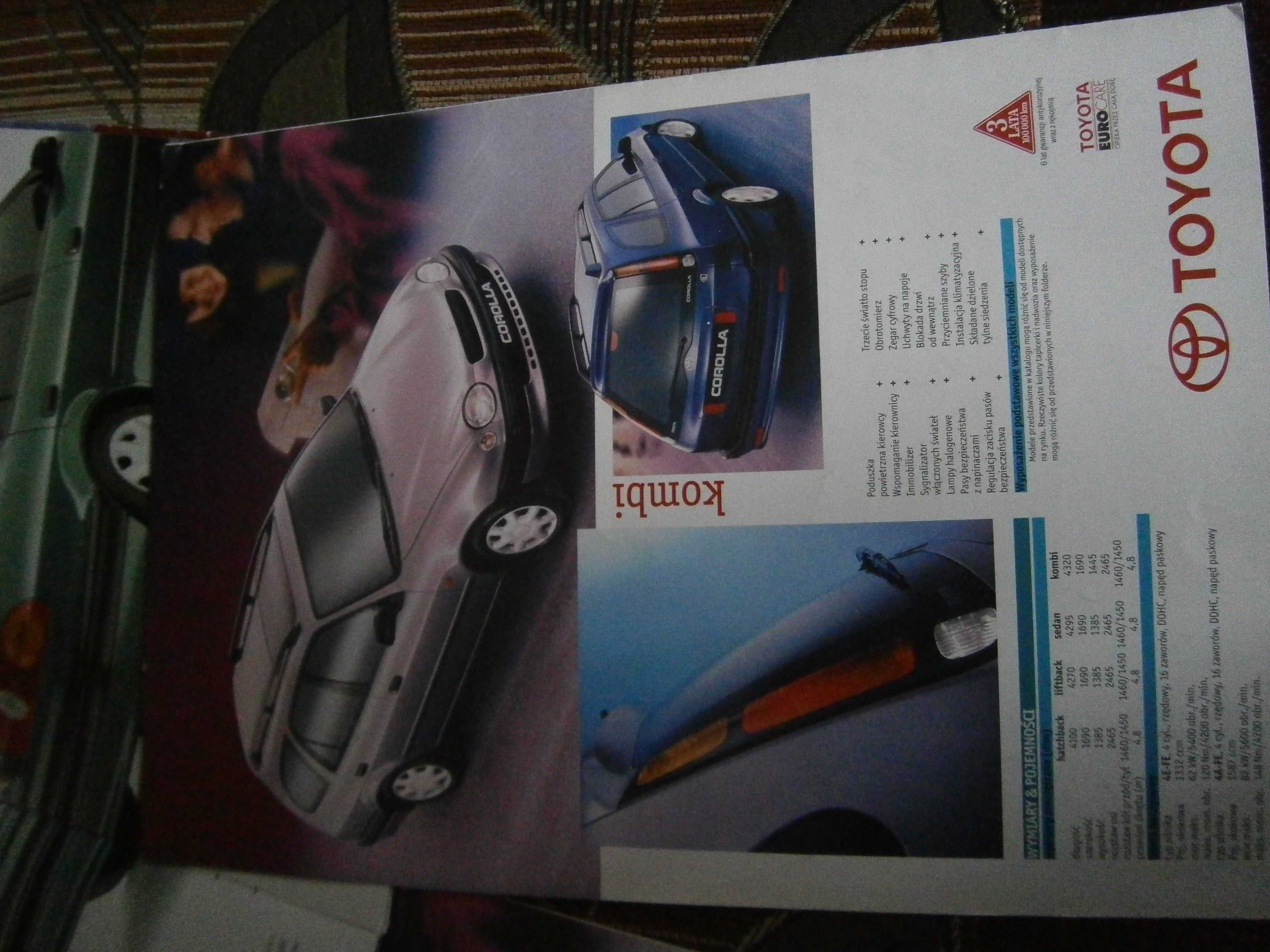 Folder prospekt Toyota Corolla