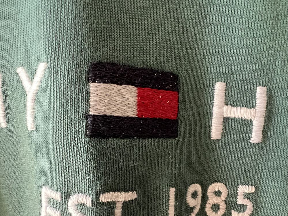 Nowa koszulka t-shirt Tommy Hilfiger butelkowa zieleń xl