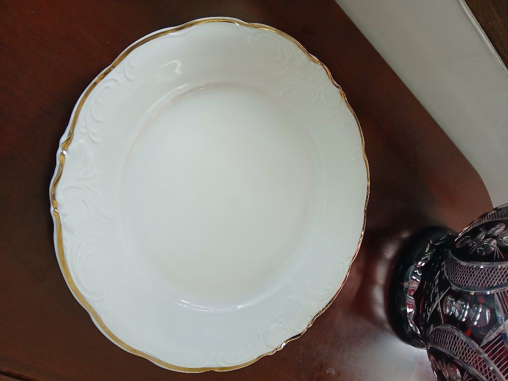 Wawel PRL Fryderyka patera talerz na ciasto złocona ok. 26 cm