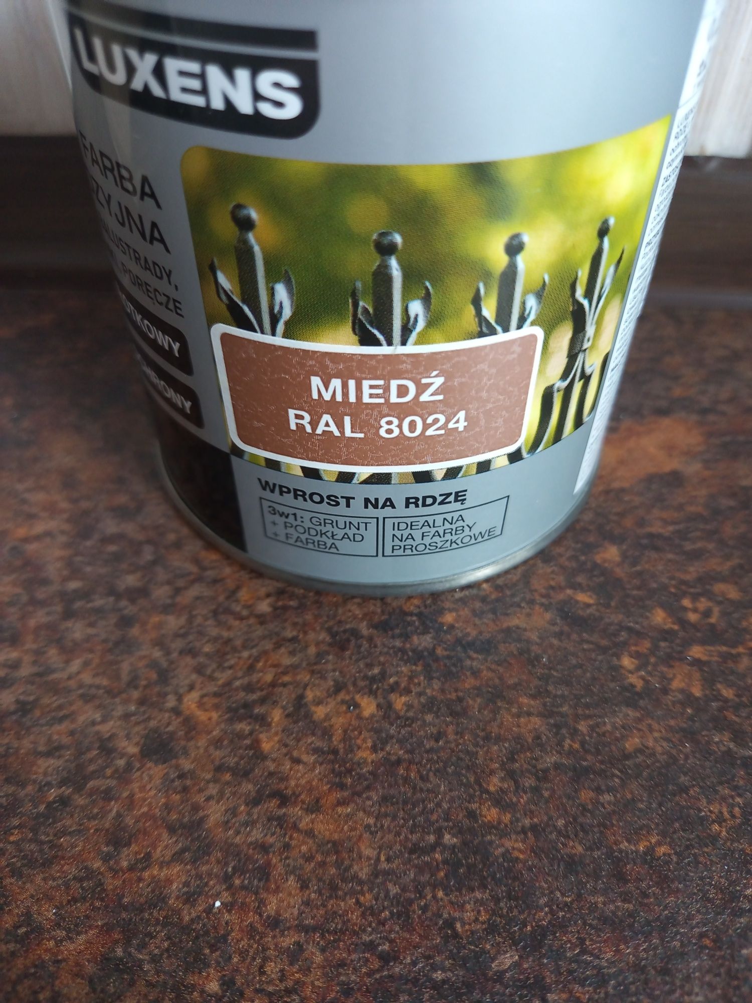 Luxens - farba antykorozyjna 0,25 l - miedź młotkowy