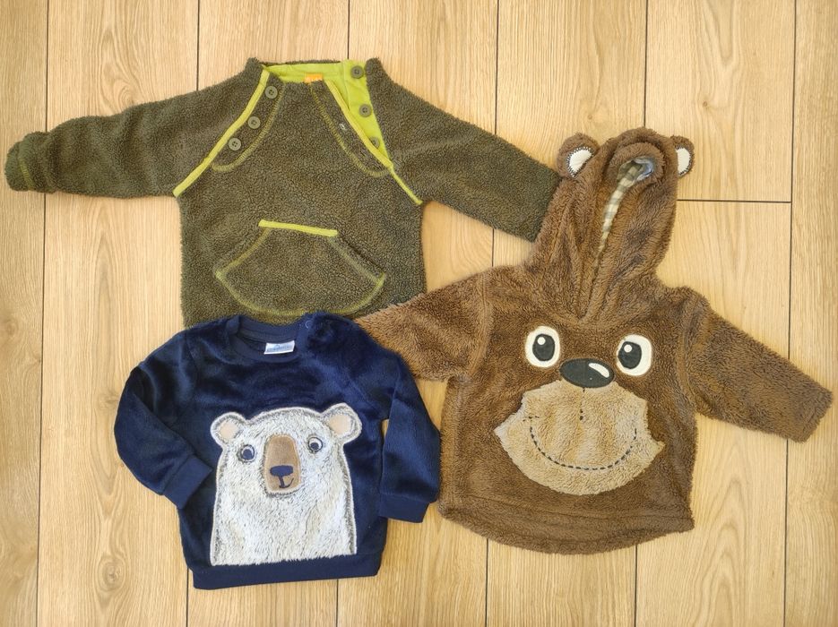 Ciepłe bluzy dla chłopca - rozmiar 74/80