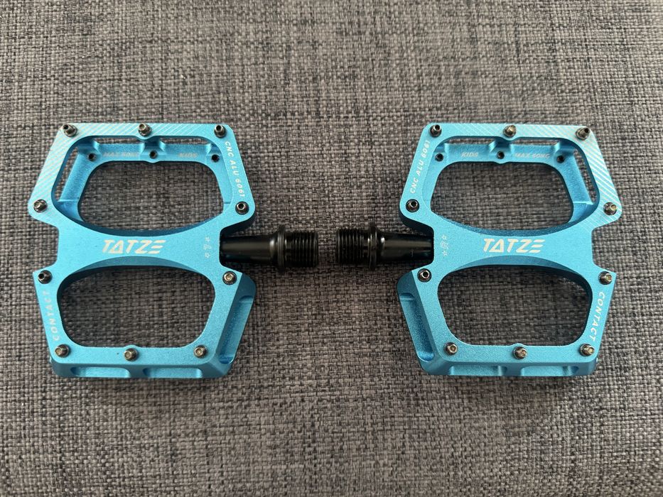 TATZE CONTACT blue small pedały platformowe CNC Shimano crankbrothers