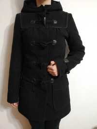 Kurtka / krótki płaszcz zimowy z kapturem czarny Orsay rozm. S / 36