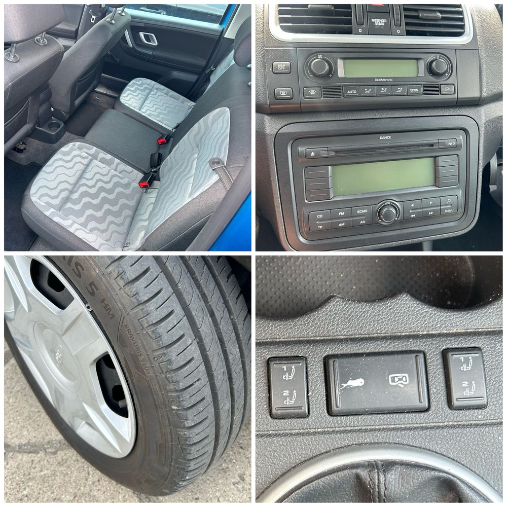 Roomster 1.2 MPI na łancuchu Grzane fotele Tempomat Czujniki Hak Skoda
